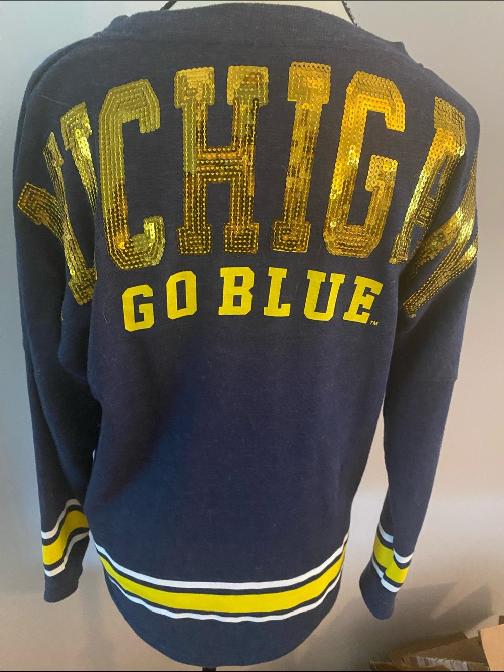 University of Michigan Go Blue size small bling sweatshirt